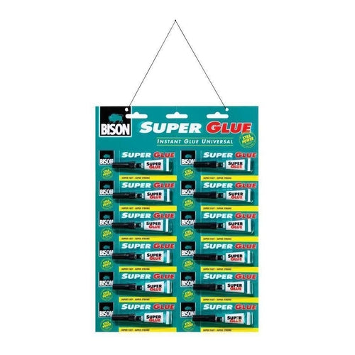 BISON Super Glue, 2g x 12Pcs