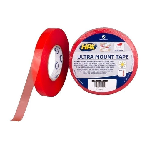 HPX Ultra Mount Tape, Transparent, 10m x 19mm