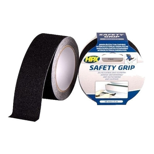 HPX Safety Grip Anti-Slip Tape, Black, 5m x 50mm