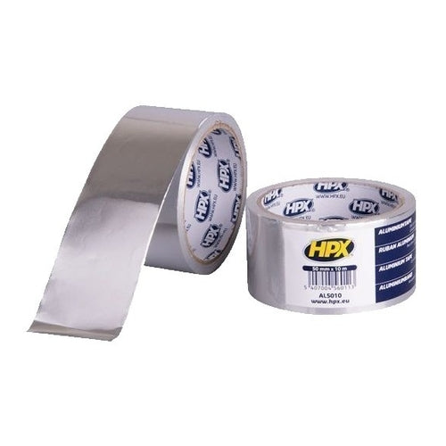 HPX Alu Tape Duct Tape, Aluminum, 10m x 50mm