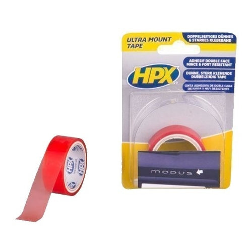 HPX Ultra Mount Tape, Transparent, 1.5m x 19mm