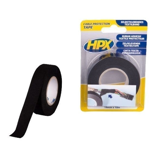 HPX Cable Protection Tape, Black, 10m x 19mm