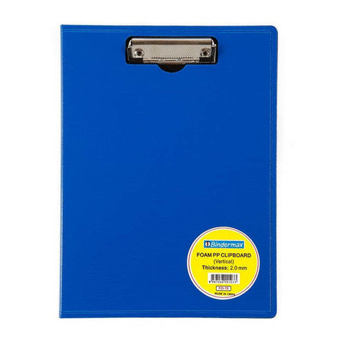 Bindermax Vinyl Clipboard with Cover, Blue, Size A4