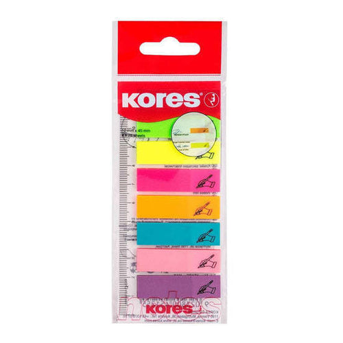 Kores "Sign Here" Flag Index Strips, 12x45mm, Multicolor, 200 Labels