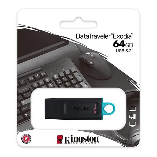 Kingston Exodia USB 3.2 Flash Drive, Gen 1, 64GB
