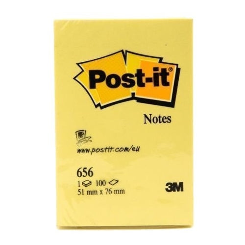 Post-it Notes 2"x3", Canacry Yellow, 100 Sheets