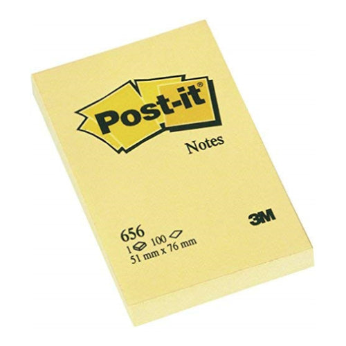 Post-it Notes 3"x5", Canacry Yellow, 100 Sheets