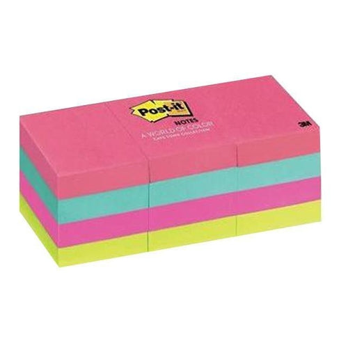 Post-it Notes 1.5"x2", Assorted Colors, Pack of 12