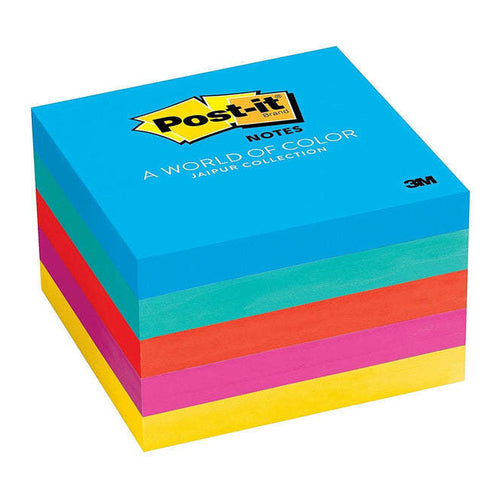 Post-it Notes 3"x3", Assorted Neon Colors, Pack of 5