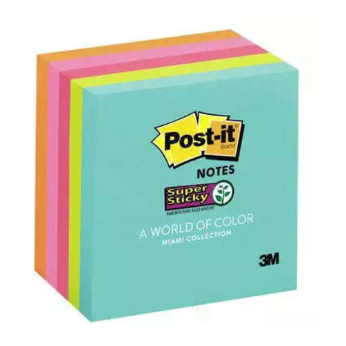 Post-it Notes 3x3", Asoorted Neon Colors, Pack of 5