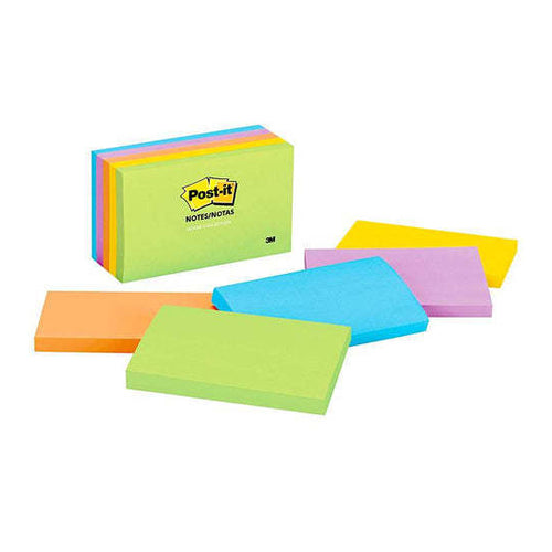 Post-it Notes Ultra 3"x5", Assorted Colors, Pack of 5