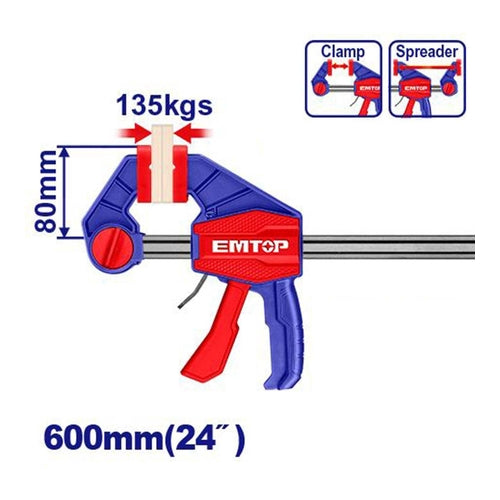 EMTOP Quick Bar Clamps, 24" (600mm), ECLPQ80241