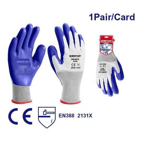 EMTOP Latex Gloves, XL, EXGV0201XL