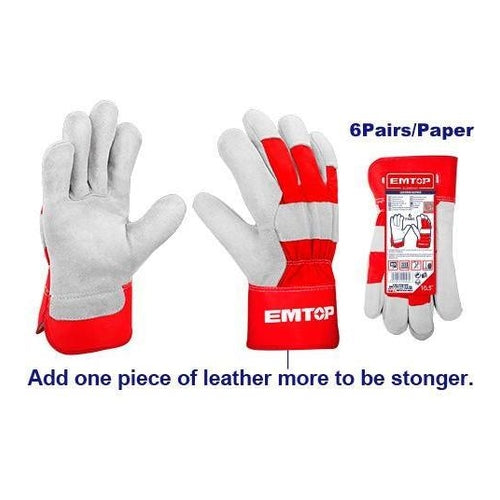 EMTOP Leather Glovesm 10.5", ELGV0101