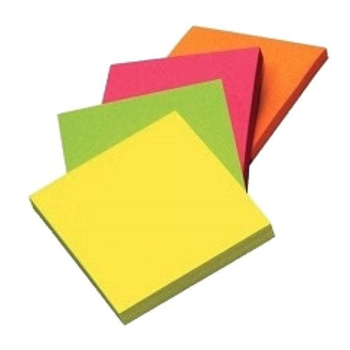 Hopax Stick'n Notes Neons 3"x 3",  Pack of 4