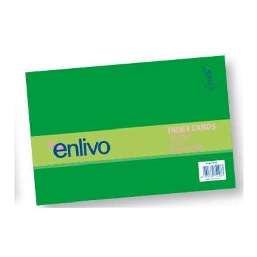 Enlivo Index Cards, Ruled, 7.6x12.7cm, Colored, Pack of 100