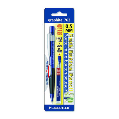 STAEDTLER graphite 762  Mechanical Pencil, 0.5mm + 12x HB Leads Refill