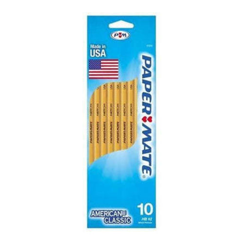 Paper Mate American Classic Woodcase Pencils, HB#2,  Pack of 10