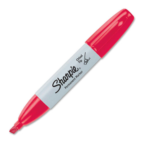 Sharpie Permanent Markers, Chisel Tip, Red