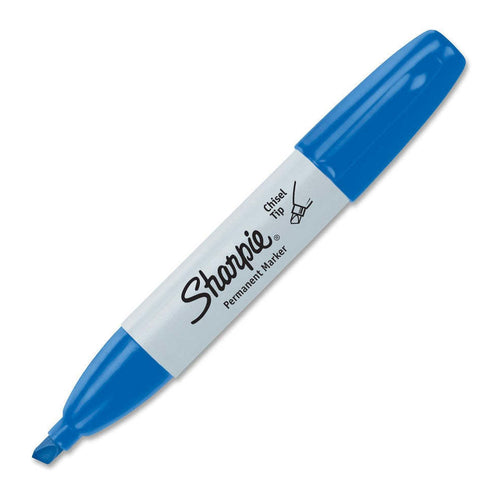 Sharpie Permanent Markers, Chisel Tip, Blue