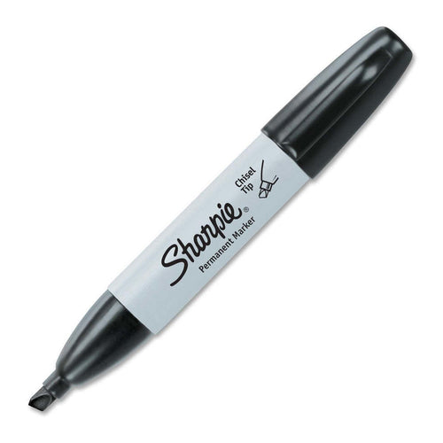 Sharpie Permanent Markers, Chisel Tip, Black