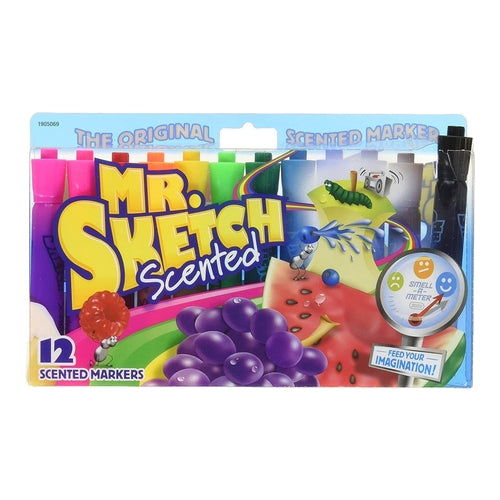 Mr. Sketch Scented Markers, Fine Point, Assorted Colors, Set of 12