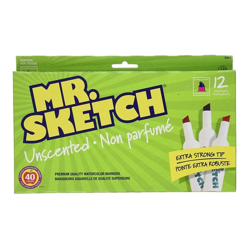 Mr. Sketch Markers, Chisel-Tip, Assorted Colors, Set of 12