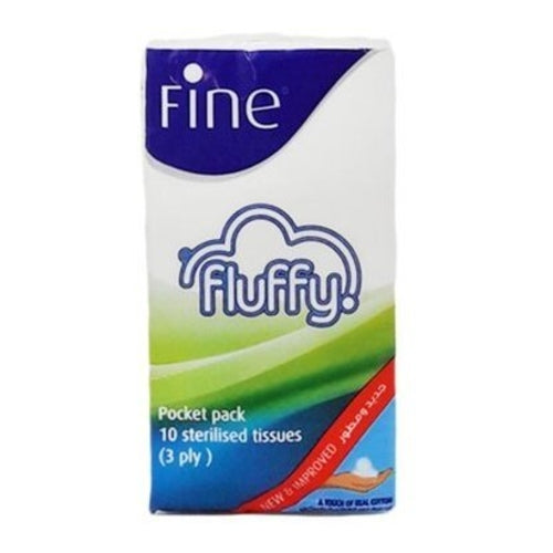 Fine Fluffy Pocket Tissues,10 Napkins x 3ply