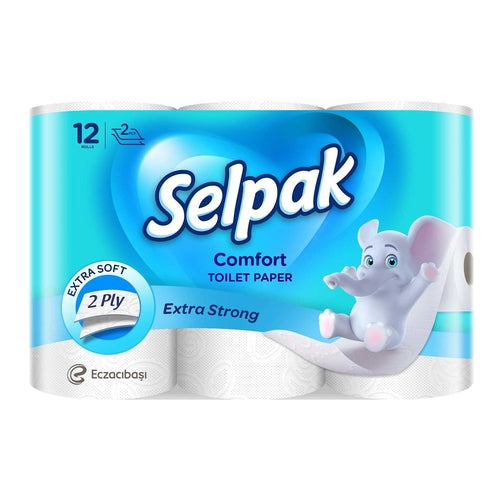 Selpak Comfort Toilet Papers, 3Ply, Pack of 12 Rolls