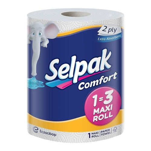 Seplak Comfort Kitchen Paper Towels, 2 Ply, 36.1m (270 Sheets)