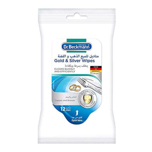 Dr. Beckmann Gold & Silver Wipes, 12 Sheets