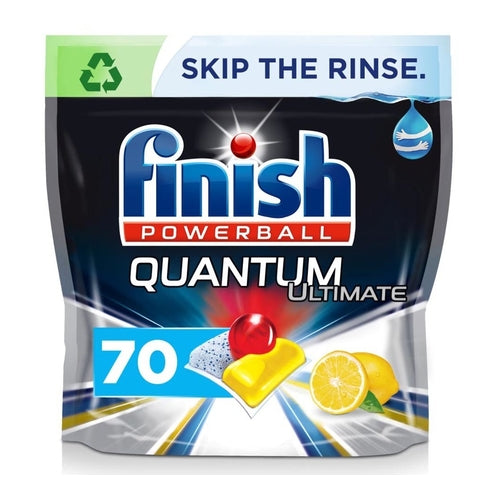 Finish Powerball Quantum Ultimate Dishwasher Tablets, Lemon, 70 Capsules