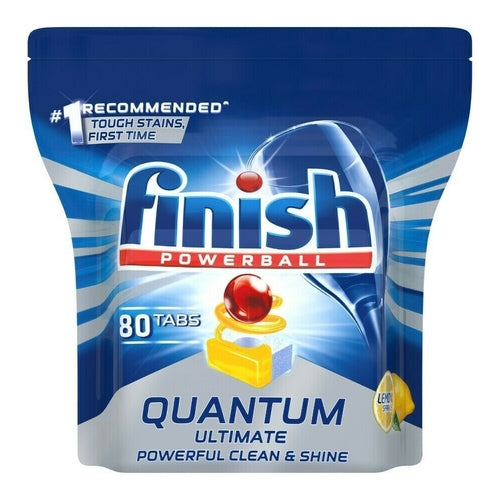 Finish Powerball Quantum Ultimate Dishwasher Tablets, Lemon, 80 Capsules