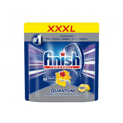 Finish Powerball Quantum Max Dishwasher Tablets, Lemon, 60 Capsules