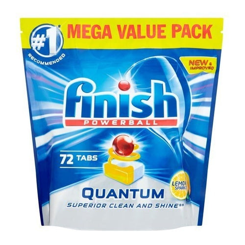 Finish Powerball Quantum Max Dishwasher Tablets, Lemon, 72 Capsules