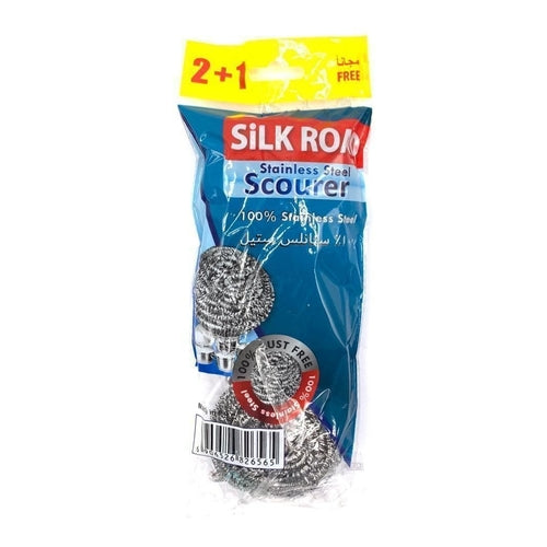 Silk Road Spiral Stainless Steel Scourer, 3Pcs