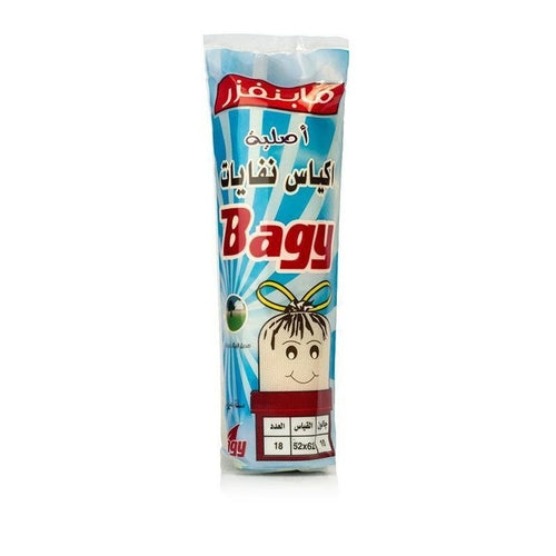 Baggy Tie Trash Bags, 18 Bags, 62x52cm, 10Gal