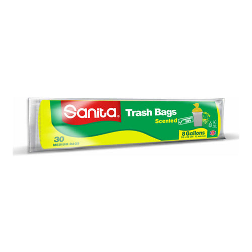 Sanita Scented Trash Bags, Citrus, 30 Bags, 58x50cm, 8Gal