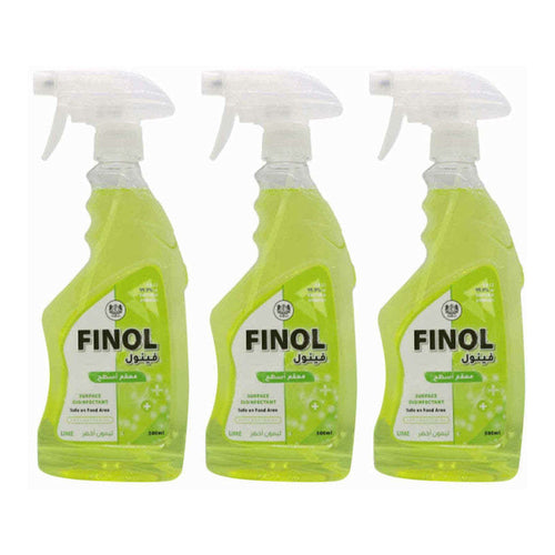 Finol Surface Disinfectant Spary, Lemon, 500ml, Pack of 3
