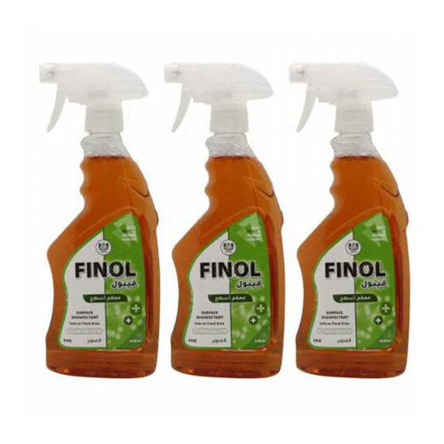 Finol Surface Disinfectant Spary, Pine, 500ml, Pack of 3
