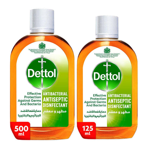 Dettol Liquid Antiseptic Disinfectant, 500ml+125ml