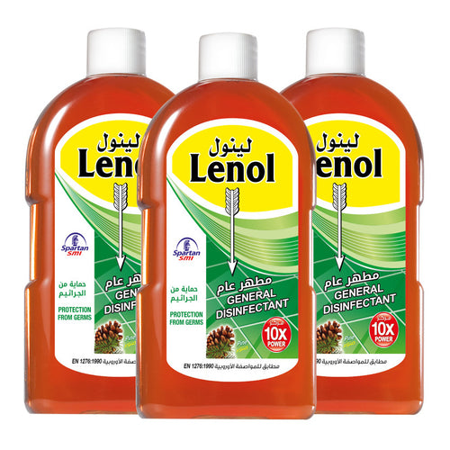 Lenol Liquid General Disinfectant, Pine, 500ml, Pack of 3