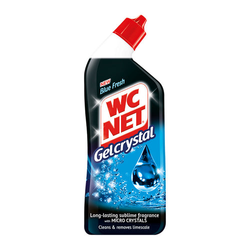 WC NET Crystal Gel Toilet Cleaner, Anti Stains, Blue Fresh, 750ml