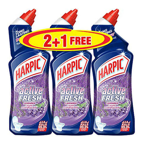 Harpic active Fresh Liquid Toilet Cleaner, Lavander, 750ml, Pack of 3
