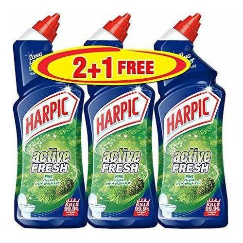 Harpic active Fresh Liquid Toilet Cleaner, Pine, 500ml, Pack of 3