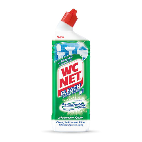 WC NET Bleach Liquid Gel, Instant White, Mountain Fresh, 750ml