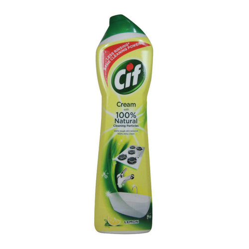 Cif Cream with Micro-Crystal Kitchen Cleaner, Lemon, 500ml