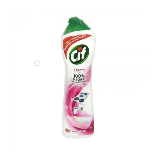 Cif Cream with Micro-Crystal Kitchen Cleaner, Pink Flower, 500ml