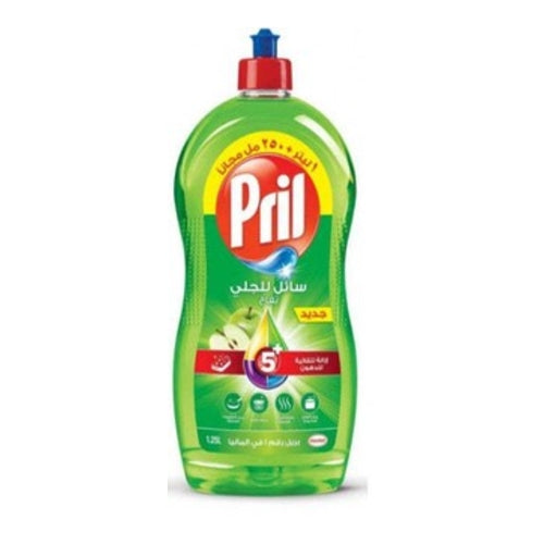 Pril 5 Plus Dishwashing Liquid, Apple, 1250ml
