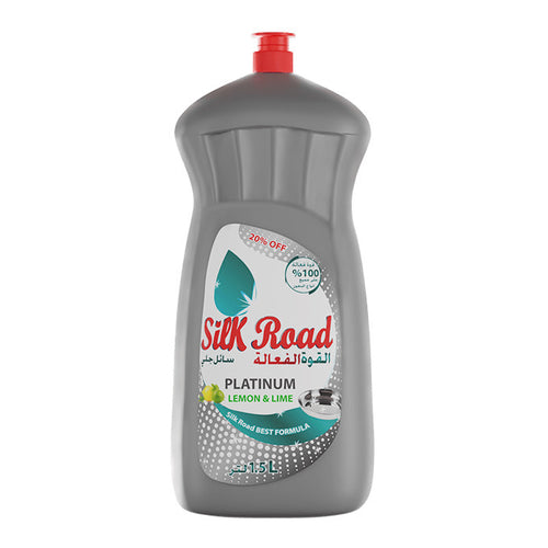 Silk Road Platinum Dishwashing Liquid, Lemon & Lime, 1.5L